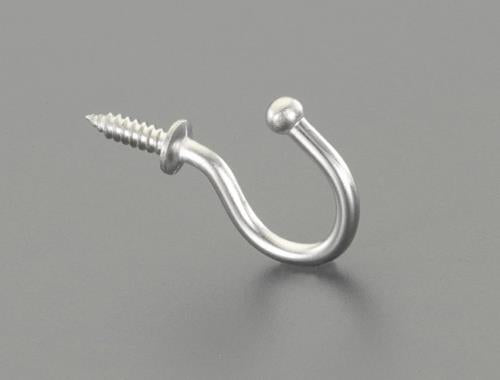 ESCO（エスコ） φ2.7x 17mm フック・ねじ付(ｽﾃﾝﾚｽ製/2本) EA951DA-31