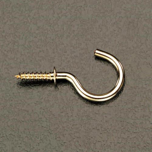 ESCO（エスコ） φ2.4x20mm ねじ込フック(真鍮製/6個) EA951DR-2