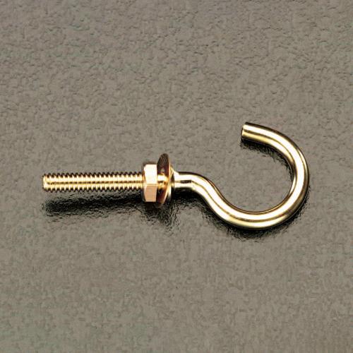 ESCO（エスコ） φ3.2x25mm ﾅｯﾄ･ねじ付フック(真鍮/2個) EA951DR-31