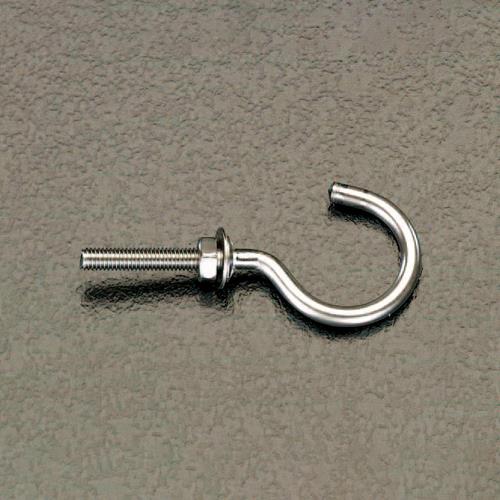 ESCO（エスコ） φ3.45x32mm ﾅｯﾄねじ付フック(ｽﾃﾝﾚｽ/2本) EA951DS-32