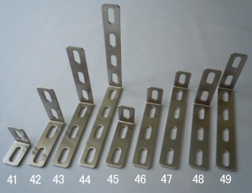 ESCO（エスコ） 25x 50x16mm 長穴金折(ｽﾃﾝﾚｽ製/2個) EA951EA-45