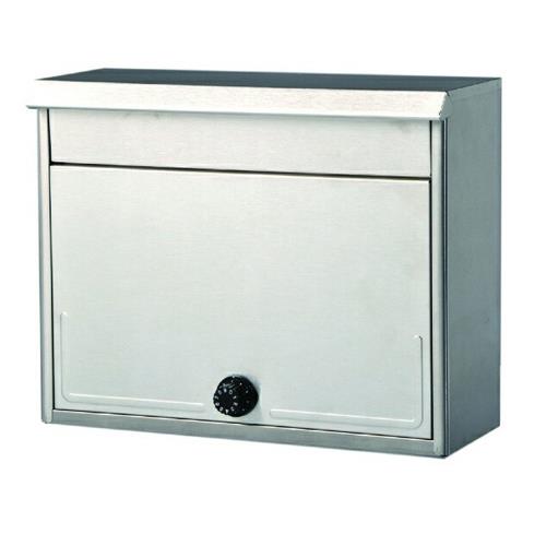 ESCO（エスコ） 375x150x300mm [ﾀﾞｲﾔﾙ錠付]ポスト(ｽﾃﾝﾚｽ製) EA951FC-10