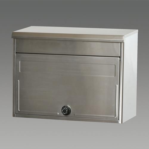 ESCO（エスコ） 420x220x325mm [ﾀﾞｲﾔﾙ錠付]ポスト(ｽﾃﾝﾚｽ製) EA951FC-12