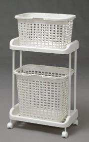 アイリスオーヤマ（IRIS OHYAMA） 500x310x935mm バスケットワゴン(ｷｬｽﾀｰ付) BTR-3S