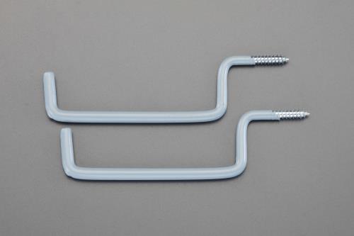 ESCO（エスコ） 58x203x7mm フック(ﾋﾞﾆｰﾙｺｰﾃｨﾝｸﾞ/2個) EA951FZ-6