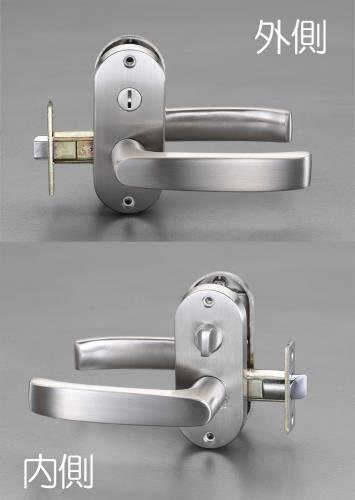 川口技研 29-45mm/50mm ﾚﾊﾞｰﾊﾝﾄﾞﾙ(間仕切錠/ｼﾙﾊﾞｰ) JL-24-3K