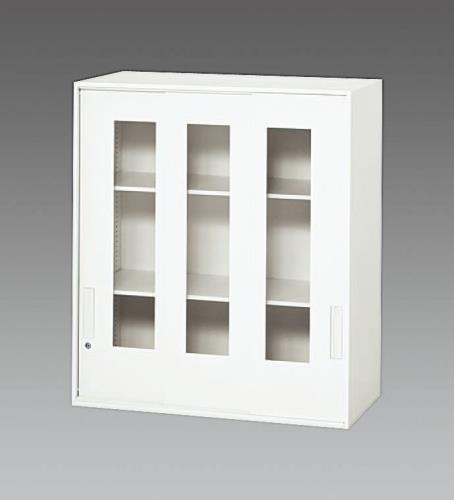 ダイシン工業 900x450x1030mm 収納庫(3枚引き戸/ｱｸﾘﾙ戸) V945-10TG