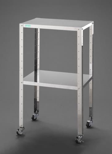 ESCO（エスコ） 460x310x809mm /2段 ワゴン(ｽﾃﾝﾚｽ製) EA956MV-11A