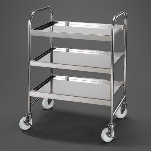 ESCO（エスコ） 660x450x900mm /3段 ワゴン(ｽﾃﾝﾚｽ製) EA956MV-47