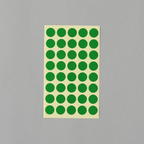 エーワン（A-one） φ15mm/ 560片 カラーラベルシール(緑/14枚 07023
