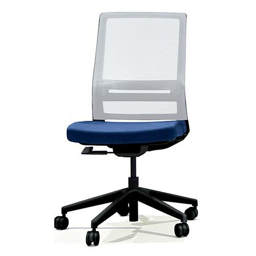 ESCO（エスコ） ビジネスチェアー(ｸﾞﾚｰ/ﾌﾞﾙｰ) EA956XA-207