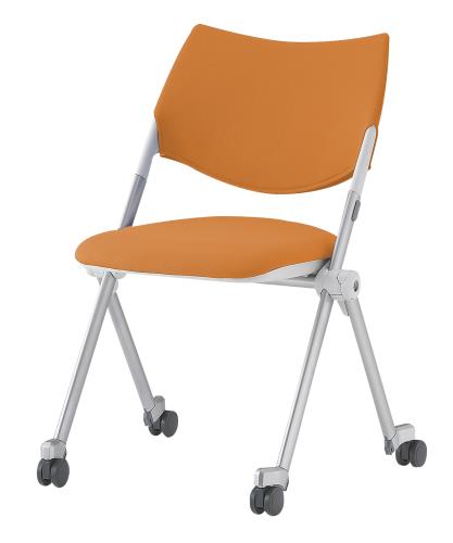 アイリスチトセ 折畳み椅子(ｷｬｽﾀｰ付/ｵﾚﾝｼﾞ) WSX-03C-F