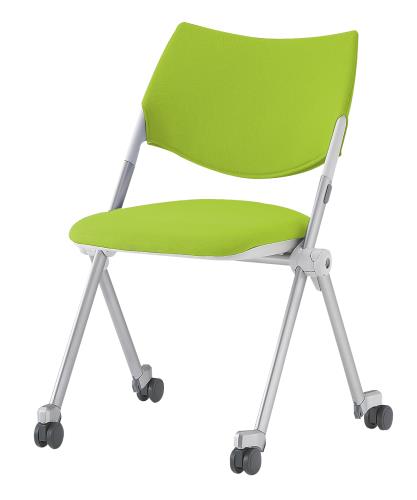 アイリスチトセ 折畳み椅子(ｷｬｽﾀｰ付/ｸﾞﾘｰﾝ) WSX-03C-F