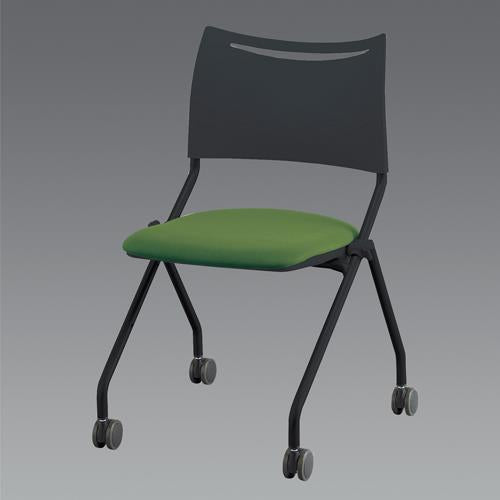 アイリスチトセ ビジネスチェアー(ﾌﾞﾗｯｸ/ｸﾞﾘｰﾝ) LTS-4N-B