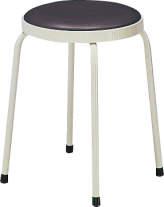 ライオン事務器（LION） φ330x450mm 丸スツール(ﾀﾞｰｸｸﾞﾚｰ) 50436