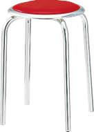 ライオン事務器（LION） φ330x450mm 丸スツール(ﾚｯﾄﾞ) 50417