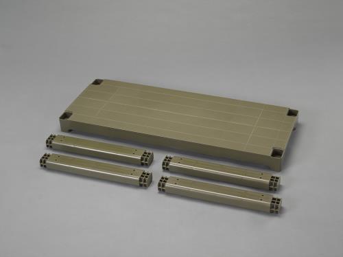 ESCO（エスコ） 1200x450x87mm ラック棚/連結式(OD色/PP製) EA976AL-31