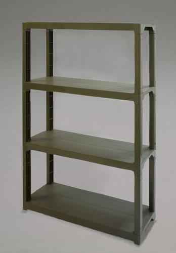 ESCO（エスコ） 1200x450x1800mm/4段 ラック棚(OD色/P.P製) EA976AL-34