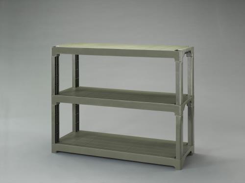 ESCO（エスコ） 1200x450x 944mm/3段 プラスチック棚(OD色) EA976AL-43