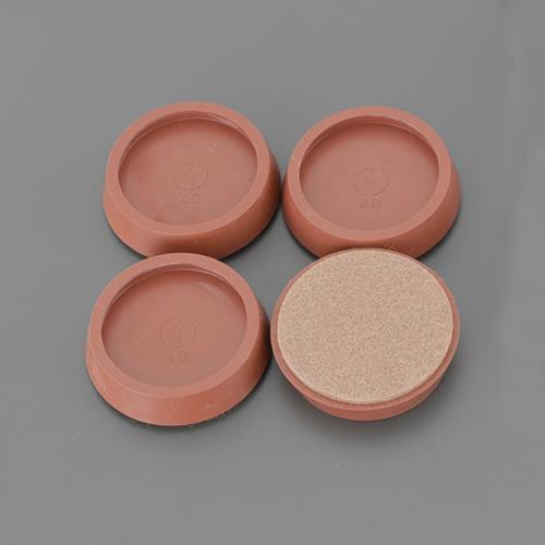 ESCO（エスコ） φ42mm 硬質フェルト付平置ゴム(茶/4個) EA979DA-16