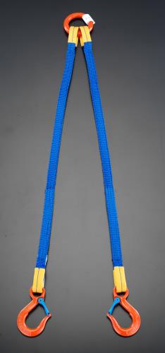 ESCO（エスコ） 2.0 tonx1.0m 金具付スリング(２本懸け) EA981FD-21A