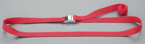 ESCO(エスコ) 25mmx4.0m 荷締ストラップ(ステンレス製/カム式/赤) EA982BA-114