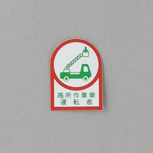 ESCO（エスコ） 35x25mm ﾍﾙﾒｯﾄｽﾃｯｶｰ(高所作業車運転者/2枚) EA983AN-13A
