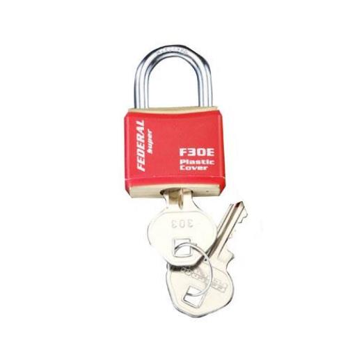ESCO（エスコ） 23mm シリンダー南京錠(同一ｷｰ/ﾚｯﾄﾞ) EA983SC-220C