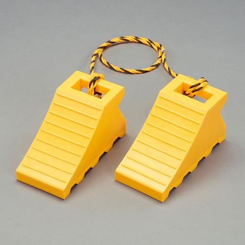 ESCO（エスコ） 110x235x125mm ﾀｲﾔｽﾄｯﾊﾟｰ(黄/ﾋﾓ付/1組) EA984VA-82