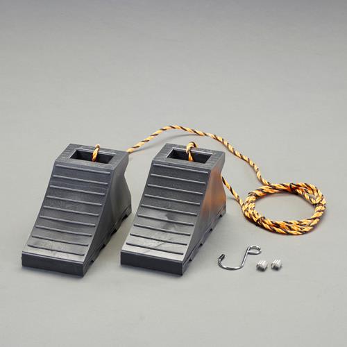 ESCO（エスコ） 110x235x125mm ﾀｲﾔｽﾄｯﾊﾟｰ(黒/3mﾋﾓ付/1組) EA984VA-91