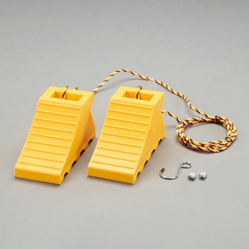 ESCO（エスコ） 110x235x125mm ﾀｲﾔｽﾄｯﾊﾟｰ(黄/3mﾋﾓ付/1組) EA984VA-92