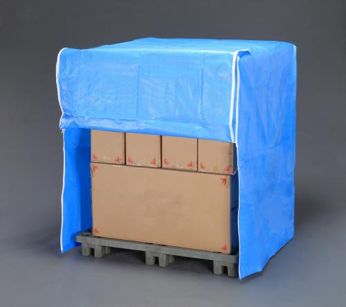 ESCO（エスコ） 1200x1200x1300mm ﾊﾟﾚｯﾄｶﾊﾞｰ(ﾌｧｽﾅｰ式/青) EA985PK-2