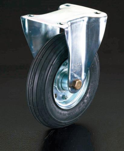ESCO（エスコ） 200mm キャスター(固定金具・空気入車輪) EA986HG-200