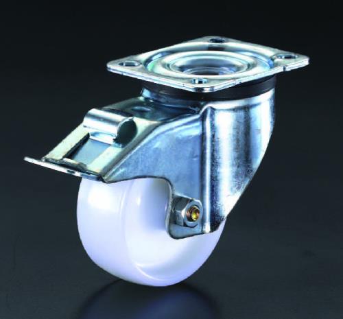 150mm キャスター 自在金具・ステンレス製 EA986LD-150A エスコ ESCO 150mm キャスター(自在金具・ﾌﾞﾚｰｷ付) エスコ ESCO 150mm キャスター