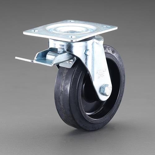 ESCO（エスコ） 160mm キャスター(自在金具・前輪ﾌﾞﾚｰｷ付) EA986HZ-160