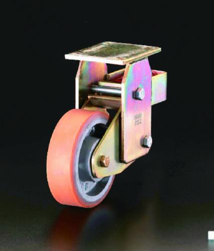 ESCO（エスコ） 160mm キャスター(固定金具・ｽﾌﾟﾘﾝｸﾞ付) EA986KL-160