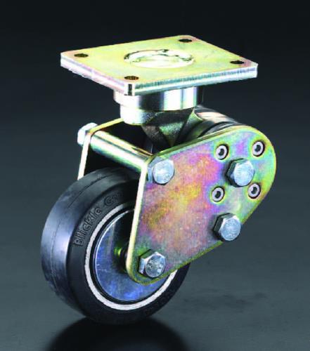 ESCO（エスコ） 100mm キャスター(固定金具・ｽﾌﾟﾘﾝｸﾞ付) EA986KZ-1