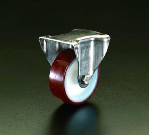 ESCO（エスコ） 200mm キャスター(固定金具・ｽﾃﾝﾚｽ製) EA986LC-200