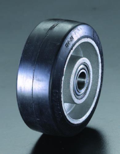 ESCO（エスコ） 125x40mm 車輪(ﾗﾊﾞｰﾀｲﾔ･ｱﾙﾐﾎｲｰﾙ) EA986M-125