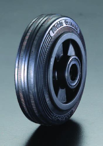 ESCO（エスコ） 100x30mm 車輪(ﾗﾊﾞｰﾀｲﾔ･PPﾘﾑ･ﾛｰﾗｰﾍﾞｱﾘﾝｸﾞ) EA986MC-2