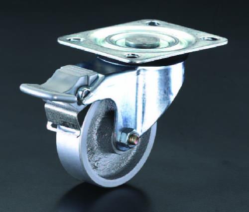 ESCO（エスコ） 200mm キャスター(自在･後ﾌﾞﾚｰｷ･ｽﾃｨｰﾙ車輪) EA986NA-5