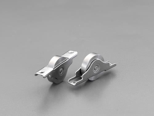 ESCO（エスコ） 30mm 戸車(平型･ｽﾃﾝﾚｽ製/2個) EA986RE-11