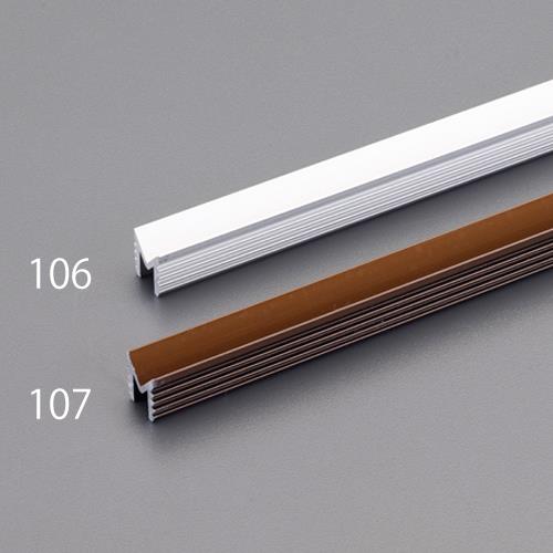 ESCO（エスコ） 9x2000mm 戸車用レール(A型/ｱﾙﾐ製/ﾌﾞﾛﾝｽﾞ) EA986RH-107