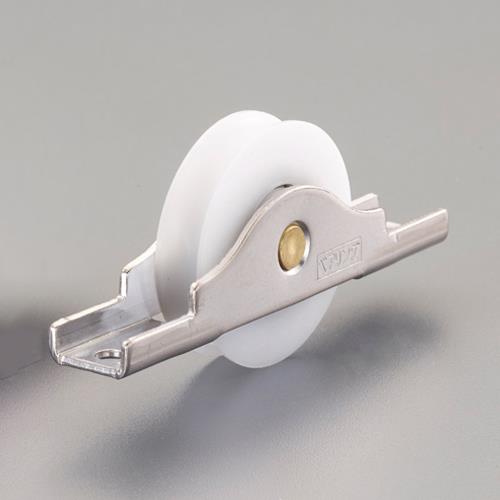 ESCO（エスコ） 35mm 戸車(丸型･ﾎﾟﾘｱｾﾀｰﾙ樹脂車･ｽﾃﾝﾚｽ枠) EA986RH-25