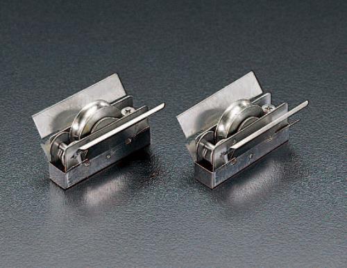 ESCO（エスコ） 9.5-14mm 戸車(ｻｯｼ用･ｽﾃﾝﾚｽ車･ｽﾃﾝﾚｽ枠/2個) EA986RJ-9