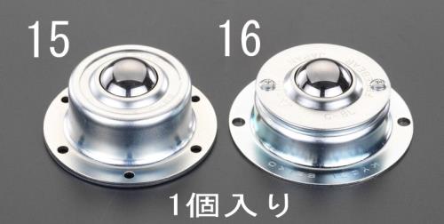 ESCO(エスコ) 76.0x31.0mm ボールキャスター(スチール製) EA986S-16
