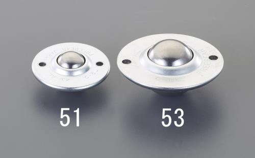 ESCO（エスコ） 55.5x29.8mm [ｽﾁｰﾙ製]ﾎﾞｰﾙｷｬｽﾀｰ(ｺﾞﾐ抜け付) EA986S-53