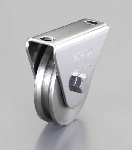 ESCO（エスコ） 60mm/ 500kg 戸車[Ｖ型･重量用･ｽﾃﾝﾚｽ製) EA986VK-60