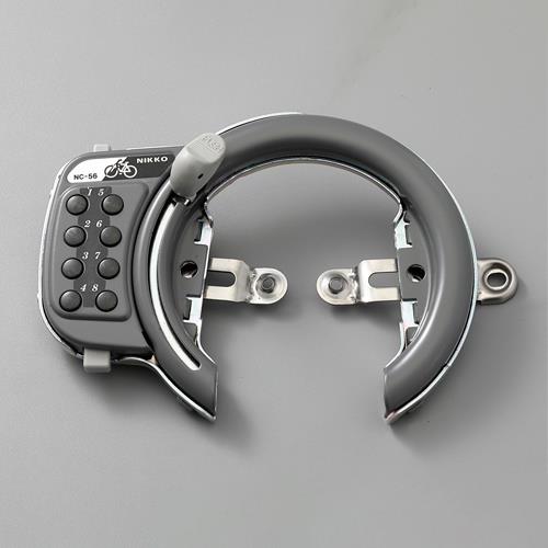 ESCO（エスコ） サークル錠(自転車用/ﾎﾞﾀﾝ式/ｼﾙﾊﾞｰ) EA986YE-43