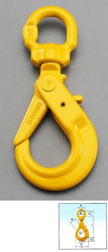 ESCO（エスコ） 2.5ton スイベル付安全フック EA987FV-2.5A